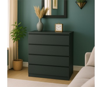 Комод "Мальм" 4 ящика графит (Ориноко)